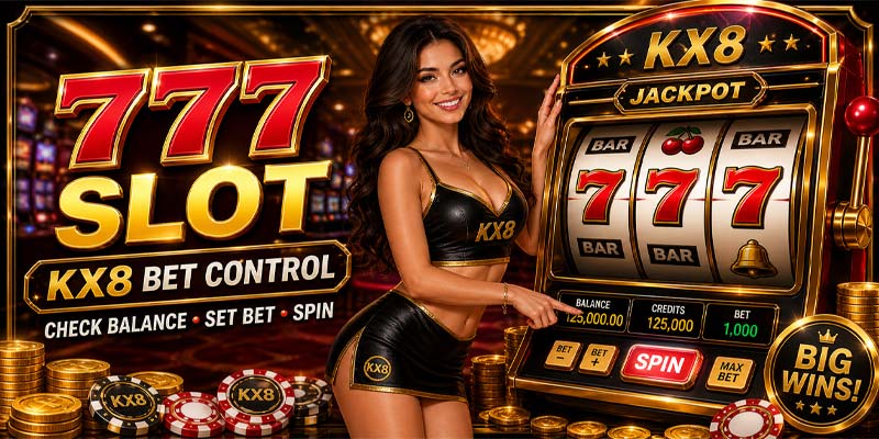 777 Slot KX8 mobile gameplay with classic reels and simple casino controls