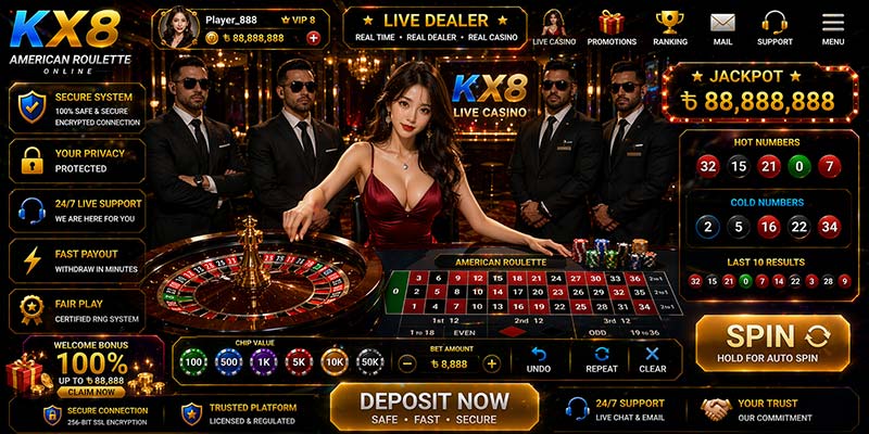 American Roulette Online KX8 betting strategy chips bankroll control