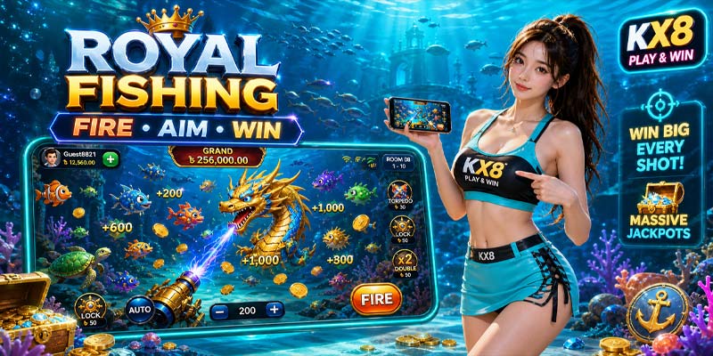 Royar Fishing KX8 underwater shooting gameplay real time rewards