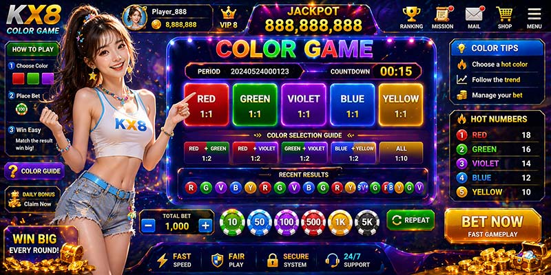 Color game guide interface color selection KX8 fast gameplay system