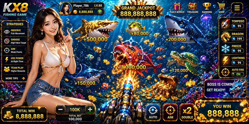 fishing game strategies fish movement targeting KX8 gameplay