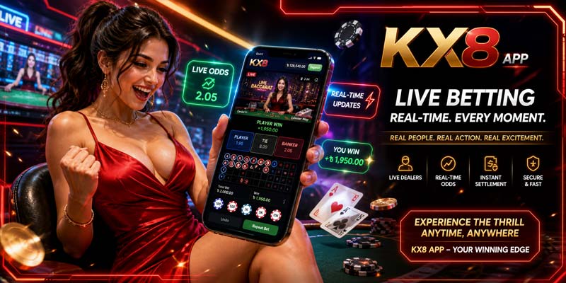 kx8 app mobile interface Bangladesh clean dashboard navigation screen