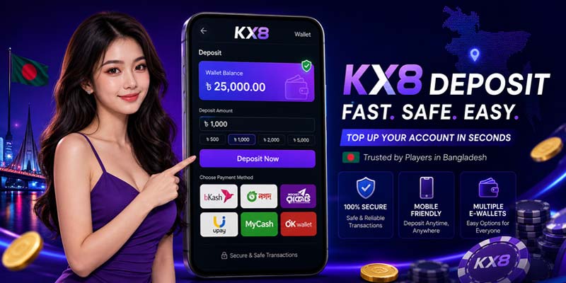 kx8 deposit interface mobile wallet section Bangladesh gcash option