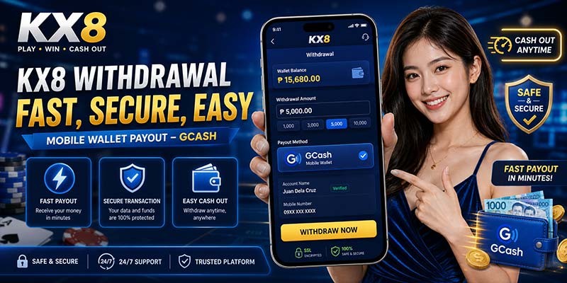 kx8 withdrawal interface mobile wallet bangladesh gcash payout option